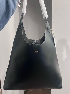 Coach Brooklyn 39 Black with Brass Hardware